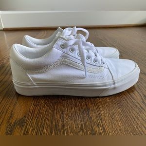 All white Vans